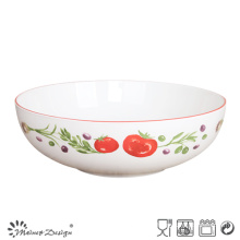 30.5"Cm Big Porcelain Bowl with Garden Style Home Use